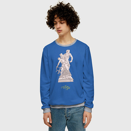 Мужской свитшот CMbYN скульптура Тимоти Шаламе Арми Хаммер / 3D-Меланж – фото 3