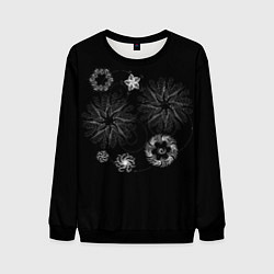 Свитшот мужской Такие цветы, цвет: 3D-черный