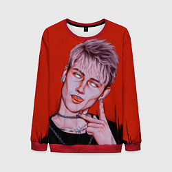 Свитшот мужской Белые глаза, цвет: 3D-красный