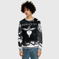 Свитшот мужской BON JOVI БОН ДЖОВИ, цвет: 3D-меланж — фото 2