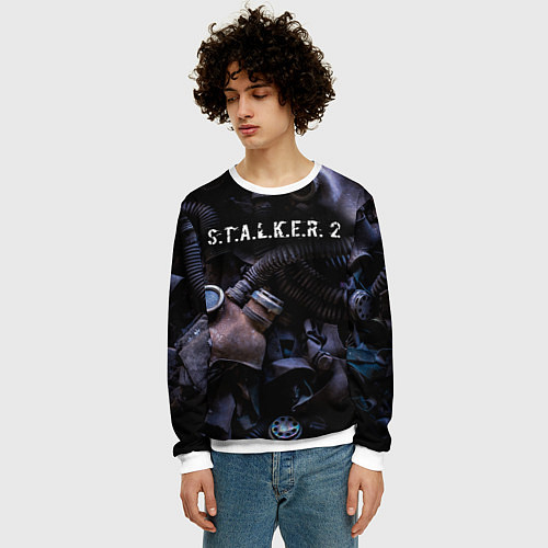 Мужской свитшот S T A L K E R 2 С Т А Л К Е Р 2 / 3D-Белый – фото 3