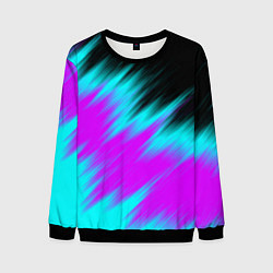 Свитшот мужской НЕОНОВЫЕ ПОЛОСЫ И НИЧЕГО ЛИШНЕГО NEON STRIPES, цвет: 3D-черный