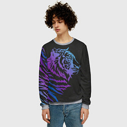 Свитшот мужской Tiger Neon, цвет: 3D-меланж — фото 2