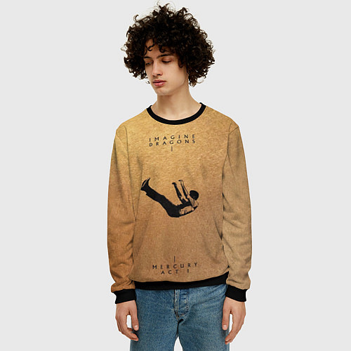 Мужской свитшот Mercury Act 1 - Imagine Dragons / 3D-Черный – фото 3