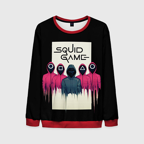 Мужской свитшот Squid Game: Отряд стражей / 3D-Красный – фото 1