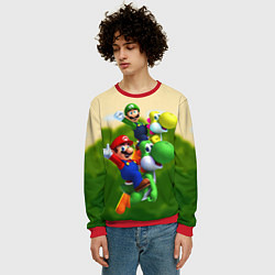 Свитшот мужской 3DMario, цвет: 3D-красный — фото 2