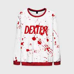 Свитшот мужской Dexter logo Декстер брызги крови, цвет: 3D-красный