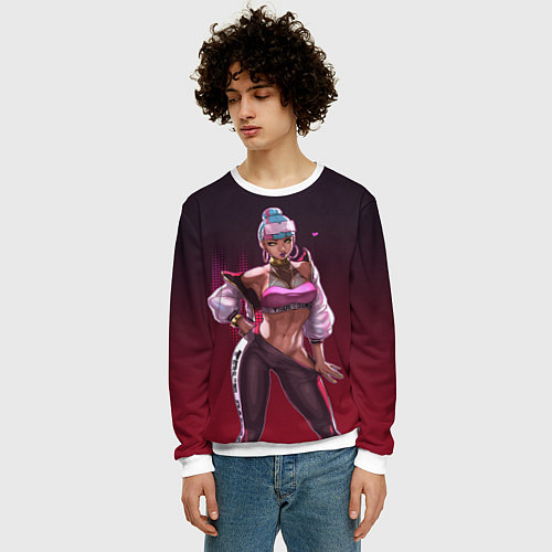 Мужской свитшот League of Legends Qiyana / 3D-Белый – фото 3