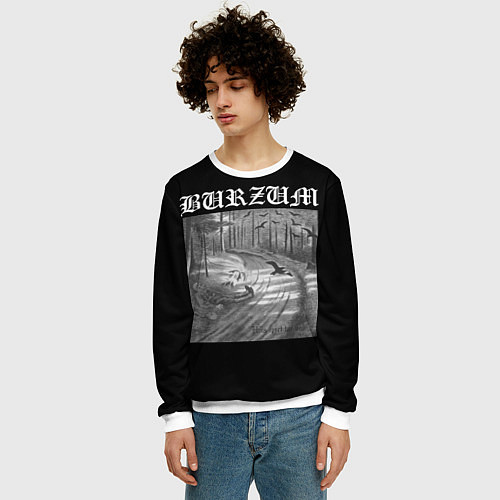 Мужской свитшот Burzum Hvis lyset tar oss / 3D-Белый – фото 3