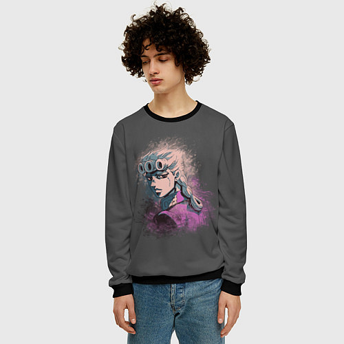 Мужской свитшот Giorno Giovanna Paints / 3D-Черный – фото 3