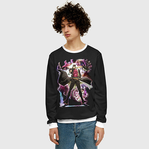 Мужской свитшот Джотаро Куджо Джо Джо / 3D-Белый – фото 3