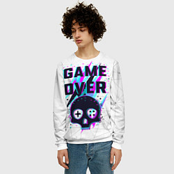 Свитшот мужской Game OVER - NEON 3D, цвет: 3D-белый — фото 2