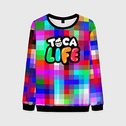 Свитшот мужской Toca Life: Pixels, цвет: 3D-черный