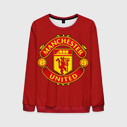 Мужской свитшот Manchester United F C / 3D-Красный – фото 1