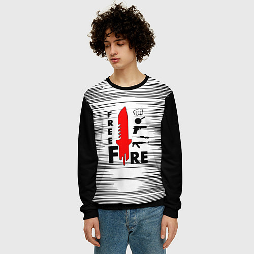 Мужской свитшот Free Fire Фри Фаер, / 3D-Черный – фото 3