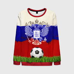 Свитшот мужской Российский футбол, цвет: 3D-красный