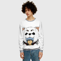 Свитшот мужской Гинтоки Саката и песик Гинтама, цвет: 3D-меланж — фото 2