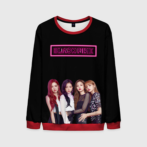 Мужской свитшот BLACKPINK NEON / 3D-Красный – фото 1