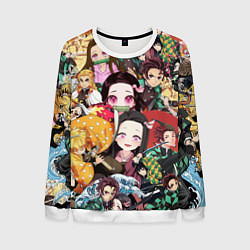 Свитшот мужской КЛИНОК РАССЕКАЮЩИЙ СТИКЕРБОМБИНГ, цвет: 3D-белый