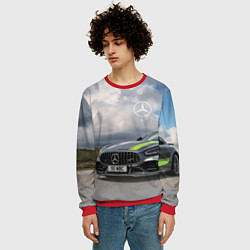 Свитшот мужской Mercedes V8 Biturbo Racing Team AMG, цвет: 3D-красный — фото 2