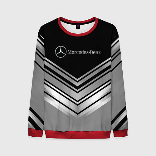 Мужской свитшот Mercedes-Benz Текстура / 3D-Красный – фото 1