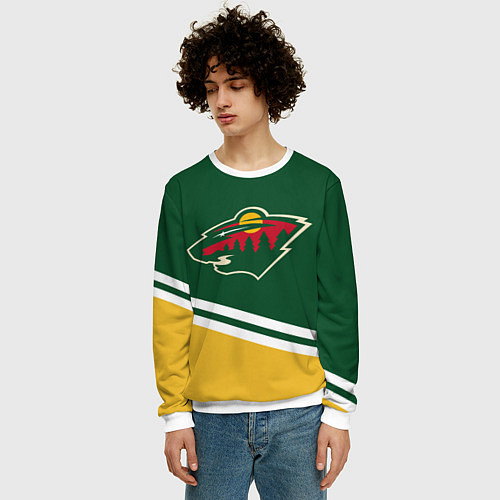 Мужской свитшот Minnesota Wild NHL / 3D-Белый – фото 3