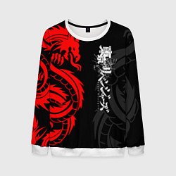 Свитшот мужской Токийские Мстители: Красный дракон, цвет: 3D-белый