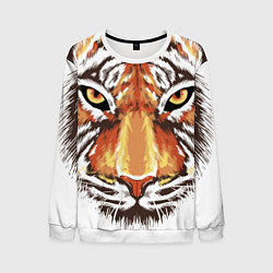 Свитшот мужской Морда тигра от John Art, цвет: 3D-белый