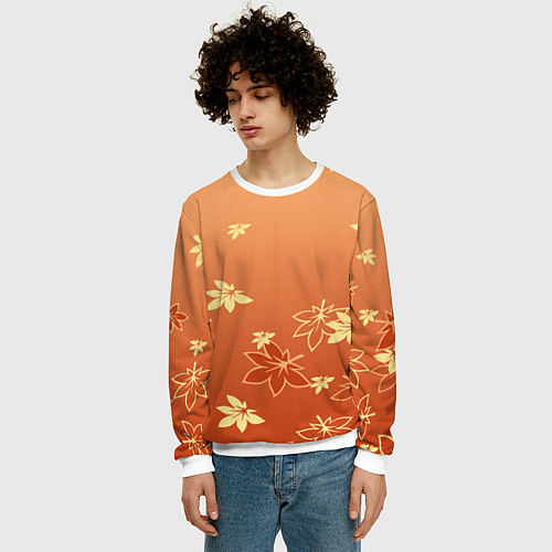 Мужской свитшот КАДЗУХА KAZUHA КРАСНЫЙ КЛЕН / 3D-Белый – фото 3