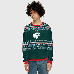 Свитшот мужской Свитер Oh, цвет: 3D-красный — фото 2