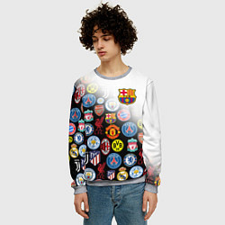 Свитшот мужской FC BARCELONA LOGOBOMBING, цвет: 3D-меланж — фото 2
