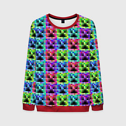 Мужской свитшот МАЙНКРАФТ MINECRAFT ЦВЕТНЫЕ КРИПЕРЫ