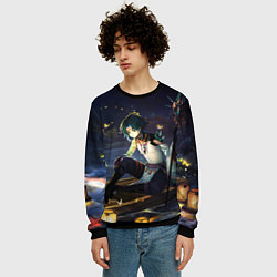 Свитшот мужской Сяо Xiao Genshin Impact, цвет: 3D-черный — фото 2