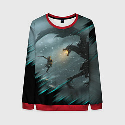 Свитшот мужской TES FUS RO DAH DRAGON, цвет: 3D-красный