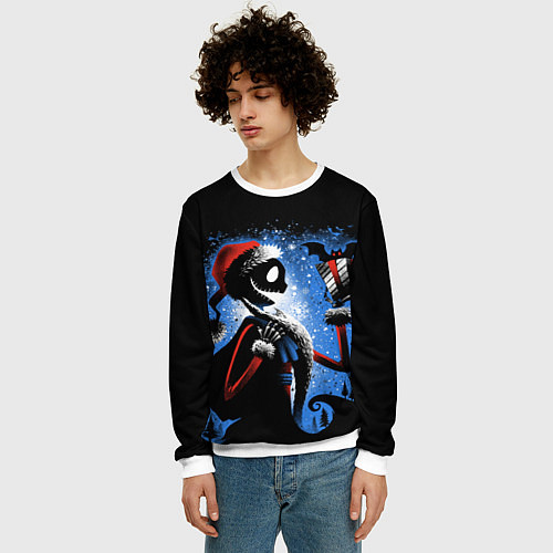 Мужской свитшот Плохой санта 2022 / 3D-Белый – фото 3