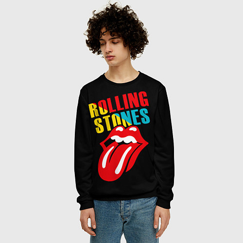 Мужской свитшот Роллинг Стоунз Rolling Stones / 3D-Черный – фото 3