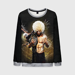 Свитшот мужской Хабиб Нурмагомедов с орлом, цвет: 3D-меланж