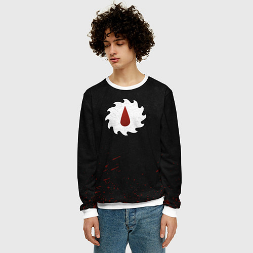 Мужской свитшот Расчленители цвет ордена / 3D-Белый – фото 3