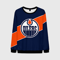 Свитшот мужской Эдмонтон Ойлерз Edmonton Oilers NHL, цвет: 3D-черный