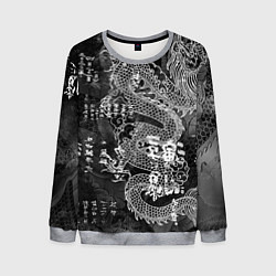 Мужской свитшот Dragon Fire Иероглифы Японский Дракон