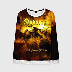 Свитшот мужской A Lifetime of War - Sabaton, цвет: 3D-белый