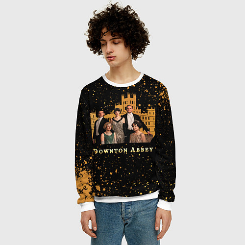 Мужской свитшот Аббатство Даунтон Downton Abbey / 3D-Белый – фото 3