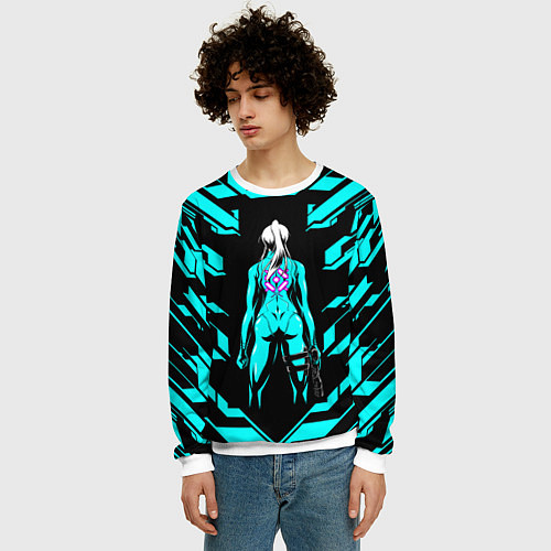 Мужской свитшот Samus Metroid / 3D-Белый – фото 3
