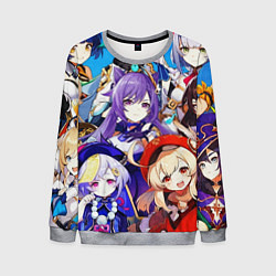 Свитшот мужской ГЕРОИ ИГРЫ GENSHIN IMPACT, цвет: 3D-меланж