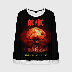 Свитшот мужской Live at the Apocalypse - ACDC, цвет: 3D-белый