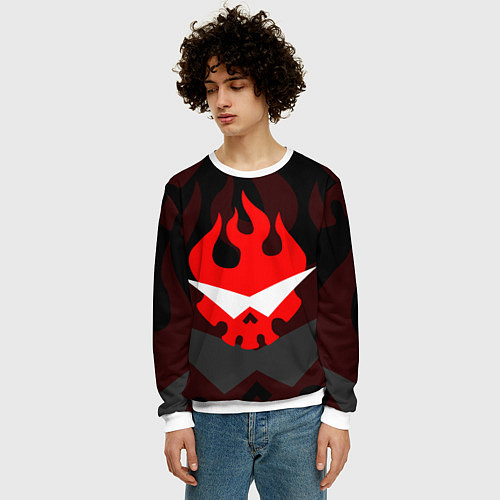 Мужской свитшот GURREN LAGANN LOGO SYMBOL / 3D-Белый – фото 3
