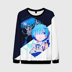 Свитшот мужской Rem Re:zero, цвет: 3D-черный