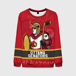 Свитшот мужской Оттава Сенаторз, Ottawa Senators, цвет: 3D-красный