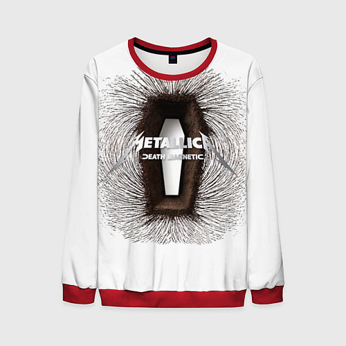 Мужской свитшот Death Magnetic - Metallica / 3D-Красный – фото 1