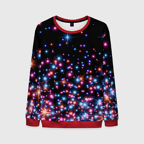 Мужской свитшот ПРАЗДНИЧНЫЕ НОВОГОДНИЕ ОГОНЬКИ 2022 / 3D-Красный – фото 1